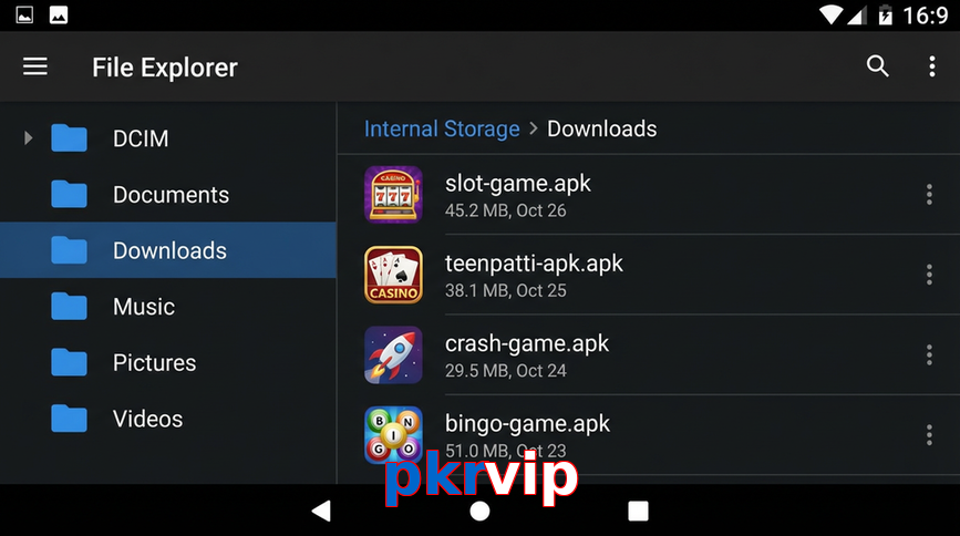 Main screen of Pkrvip gameapk page for PK players